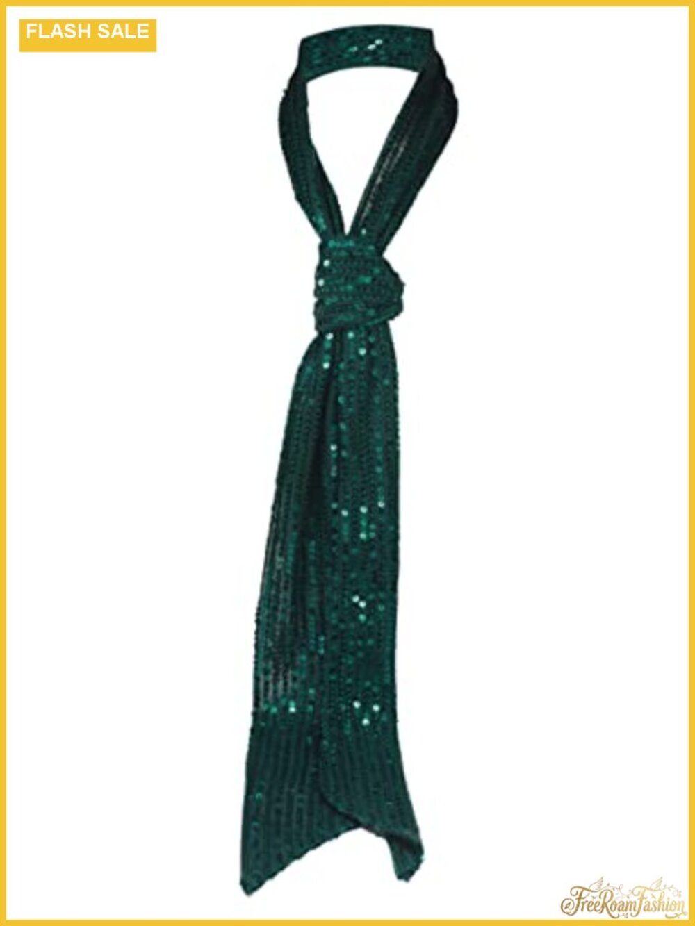 Sparkly Sequin Skinny Scarf Neck Tie Belt Head Scarf Waist Sash